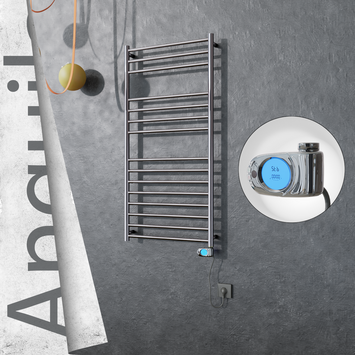 Radiva - Angulia Elektrikli Paslanmaz Çelik Havlupan 600x1210 Satine Altın (Musa Termostat) 300W