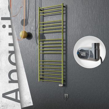 Radiva - Angulia Elektrikli Paslanmaz Çelik Havlupan 600x1630 Altın (Thesis Termostat) 300W