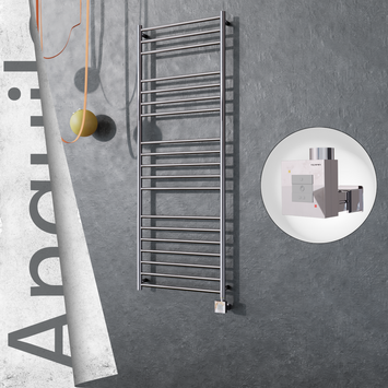 Radiva - Angulia Elektrikli Paslanmaz Çelik Havlupan 600x1630 Ayna Polisaj (KTX1 Termostat) 300W