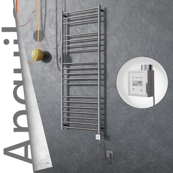 Radiva - Angulia Elektrikli Paslanmaz Çelik Havlupan 600x1630 Ayna Polisaj (KTX3 Termostat) 300W Spiral Kablolu