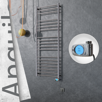 Radiva - Angulia Elektrikli Paslanmaz Çelik Havlupan 600x1630 Ayna Polisaj (Musa Termostat) 300W