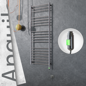 Radiva - Angulia Elektrikli Paslanmaz Çelik Havlupan 600x1630 Ayna Polisaj (On/Off Düğmeli) 300W