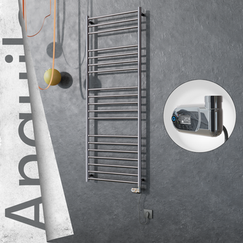 Radiva - Angulia Elektrikli Paslanmaz Çelik Havlupan 600x1630 Ayna Polisaj (Thesis Termostat) 300W