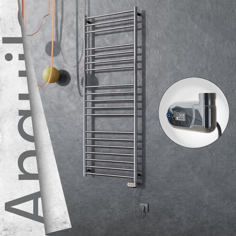 Angulia Elektrikli Paslanmaz Çelik Havlupan 600x1630 Ayna Polisaj (Thesis Termostat) 300W