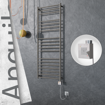 Radiva - Angulia Elektrikli Paslanmaz Çelik Havlupan 600x1630 Satin Polisaj (KTX1 Termostat) 300W Spiral Kablolu