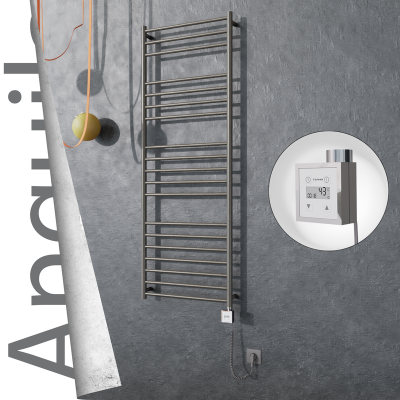 Angulia Elektrikli Paslanmaz Çelik Havlupan 600x1630 Satin Polisaj (KTX3 Termostat) 300W Spiral Kablolu