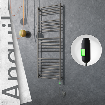 Radiva - Angulia Elektrikli Paslanmaz Çelik Havlupan 600x1630 Satin Polisaj (On/Off Düğmeli) 300W