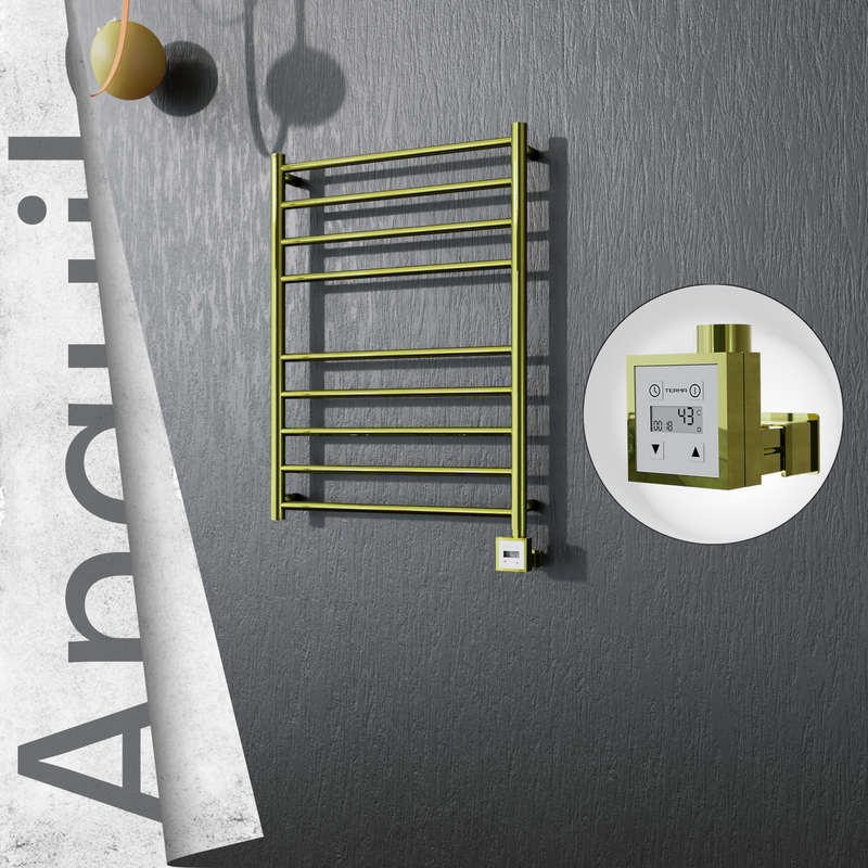 Angulia Elektrikli Paslanmaz Çelik Havlupan 600x790 Altın (KTX3 Termostat) 200W