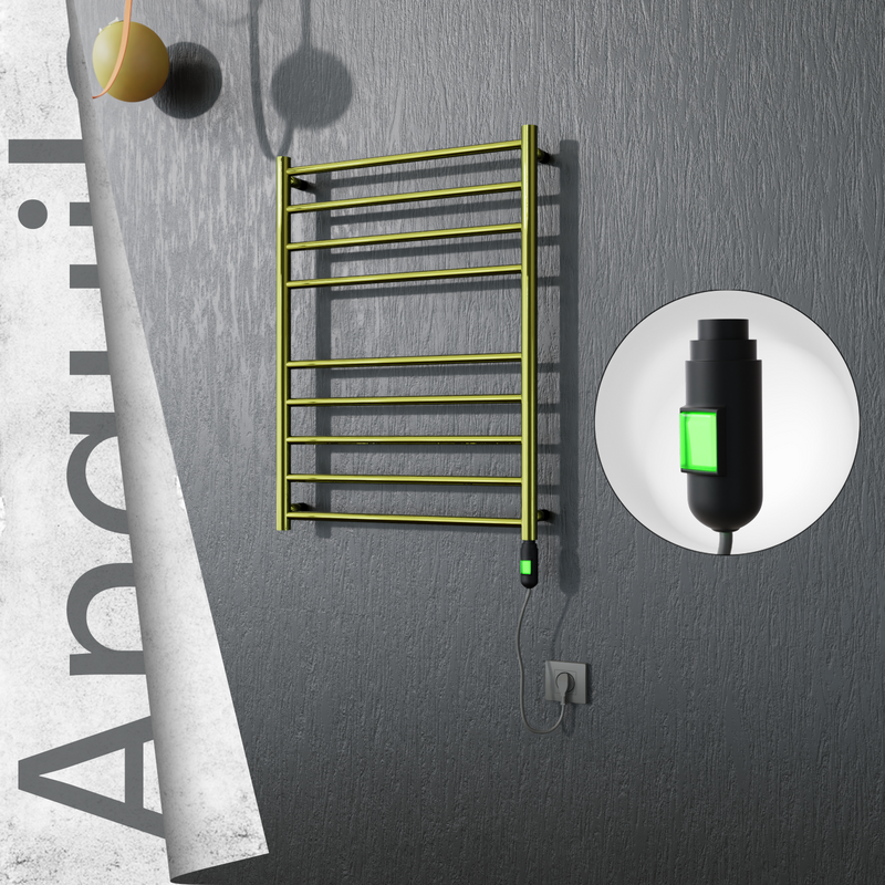 Angulia Elektrikli Paslanmaz Çelik Havlupan 600x790 Altın (On/Off Düğmeli) 200W