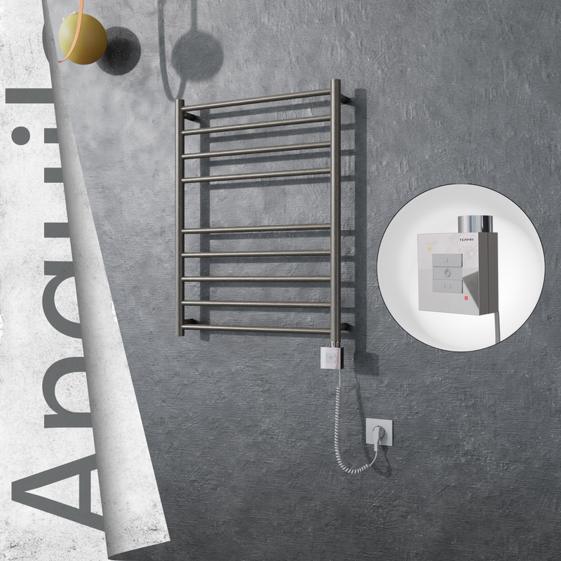 Angulia Elektrikli Paslanmaz Çelik Havlupan 600x790 Satin Polisaj (KTX1 Termostat) 200W Spiral Kablolu
