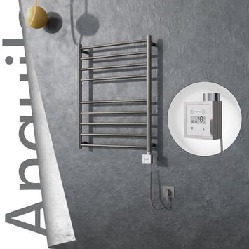 Radiva - Angulia Elektrikli Paslanmaz Çelik Havlupan 600x790 Satin Polisaj (KTX3 Termostat) 200W Spiral Kablolu