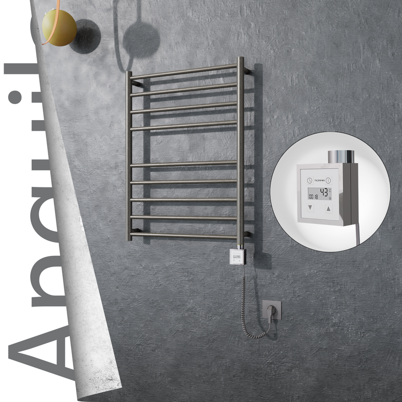 Angulia Elektrikli Paslanmaz Çelik Havlupan 600x790 Satin Polisaj (KTX3 Termostat) 200W Spiral Kablolu