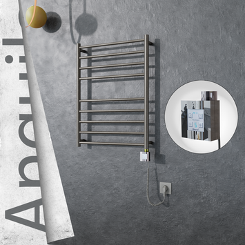 Radiva - Angulia Elektrikli Paslanmaz Çelik Havlupan 600x790 Satin Polisaj (KTX4 Termostat) 200W Spiral Kablolu