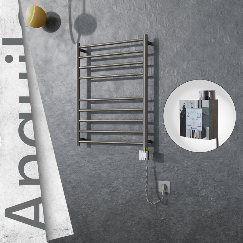 Angulia Elektrikli Paslanmaz Çelik Havlupan 600x790 Satin Polisaj (KTX4 Termostat) 200W Spiral Kablolu