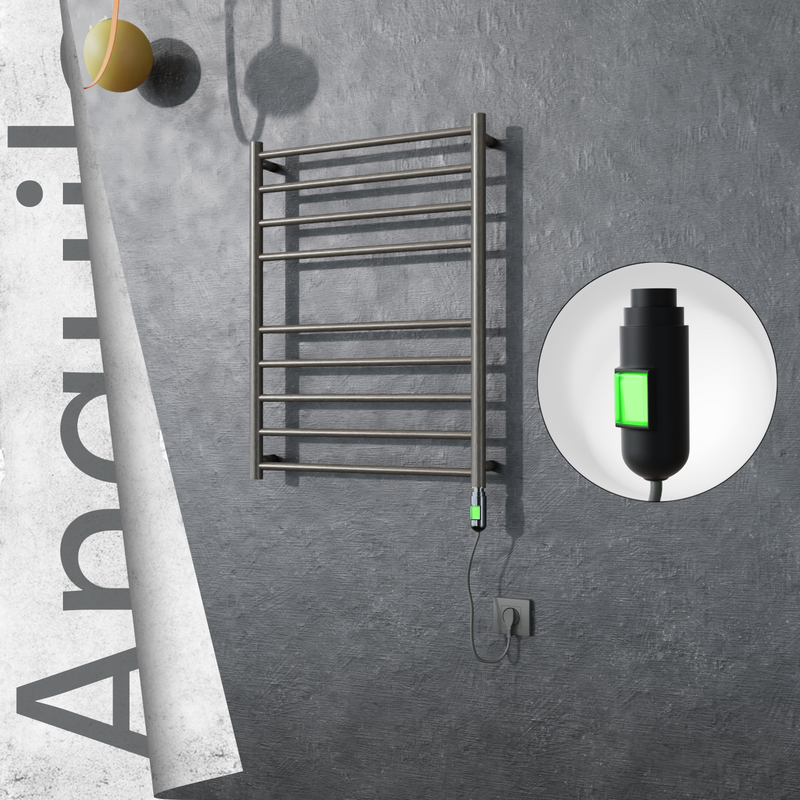 Angulia Elektrikli Paslanmaz Çelik Havlupan 600x790 Satin Polisaj (On/Off Düğmeli) 200W