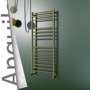 Radiva - Angulia Paslanmaz Çelik Havlupan 500x1210 Satine Altın
