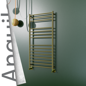Radiva - Angulia Paslanmaz Çelik Havlupan 600x1210 Satine Altın