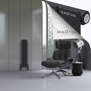 Radiva - Arno Aluminium Radiator 1000x218 Black