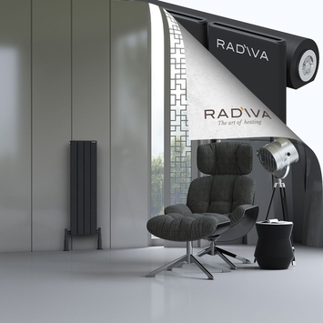 Radiva - Arno Aluminium Radiator 1000x292 Black