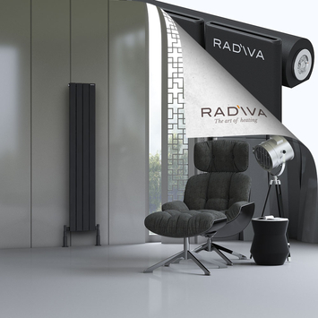 Radiva - Arno Aluminium Radiator 1600x292 Black