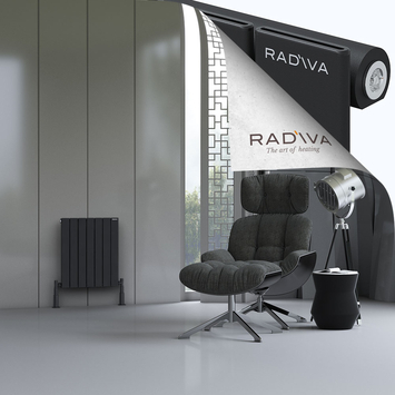 Arno Aluminium Radiator 600x514 Black - Thumbnail