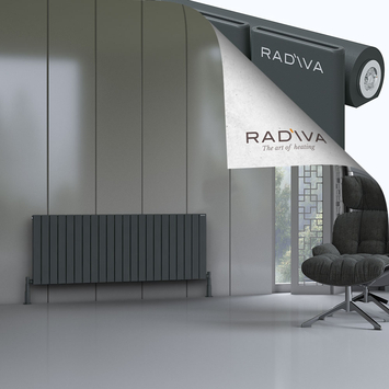 Radiva - Arno Radiateur En Aluminium 600x1624 Anthracite Foncé