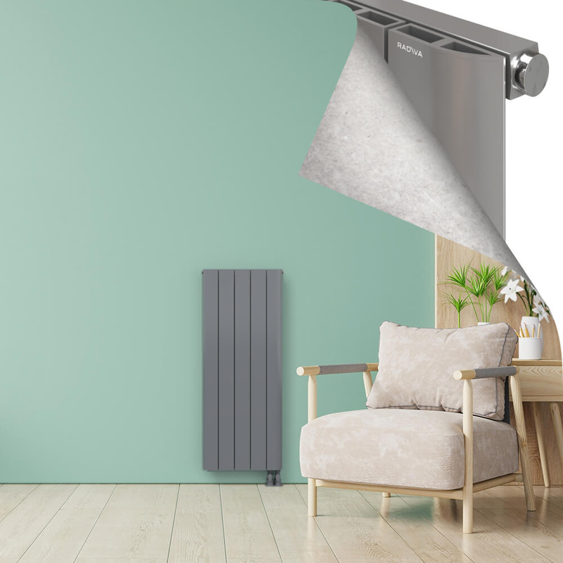 ASTER Alüminyum Radyatör 1200x470 Plazma Gri