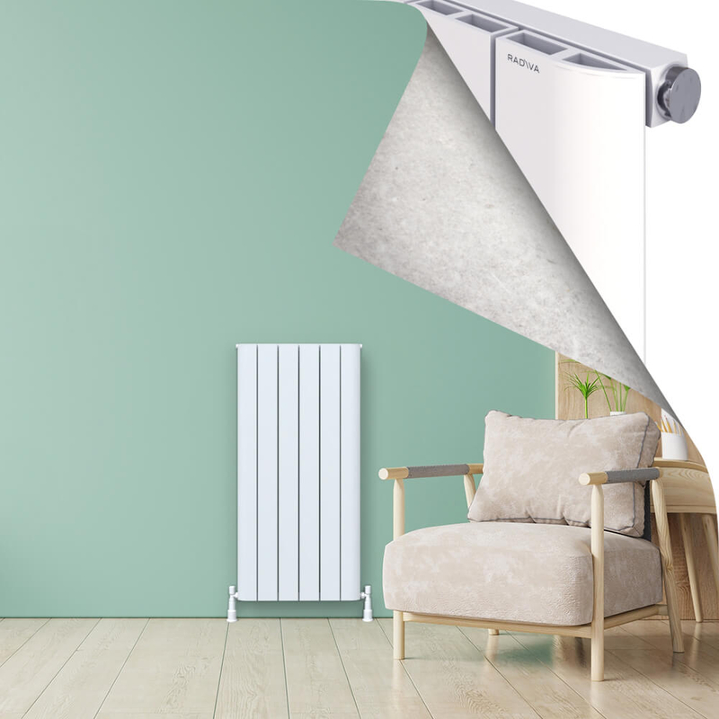 ASTER Aluminium Radiator 1200x565 White