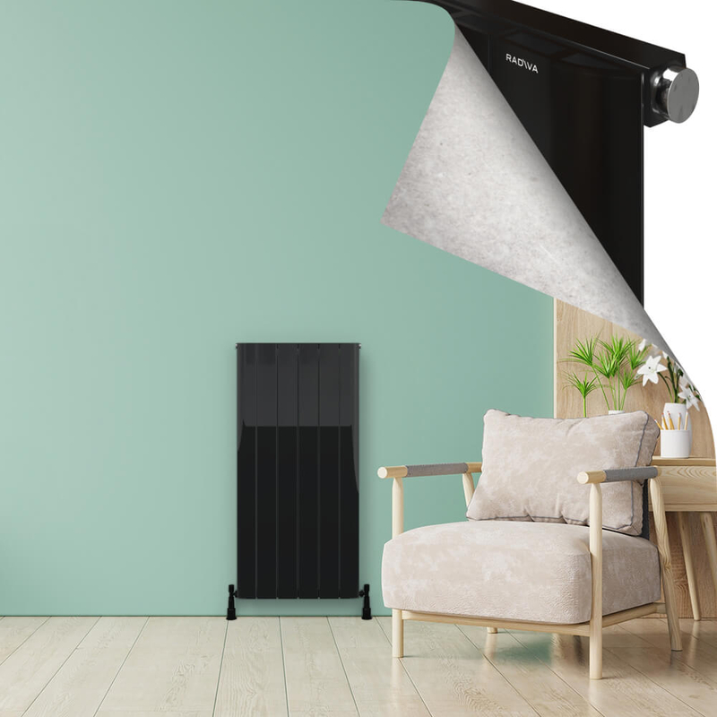 ASTER Radiateur en Aluminium 1200x565 Plasma Noir