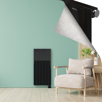 ASTER Radiateur en Aluminium 1200x565 Plasma Noir - Thumbnail