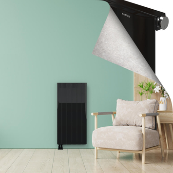 ASTER Radiateur en Aluminium 1200x565 Plasma Noir - Thumbnail