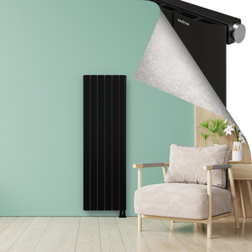 ASTER Radiateur en Aluminium 1800x565 Noir - Thumbnail