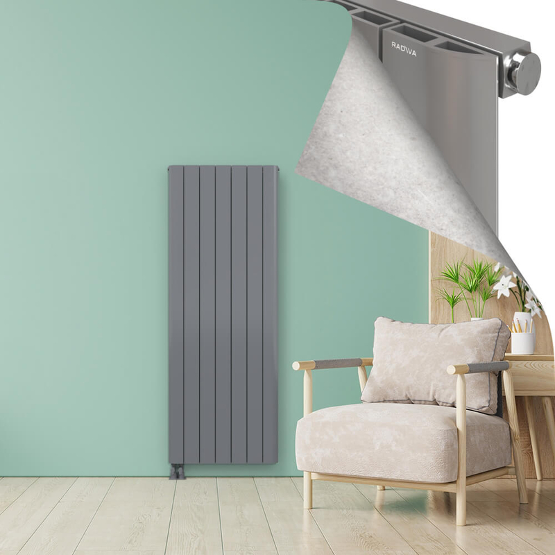 ASTER Radiateur en Aluminium 1800x660 Plasma Gris