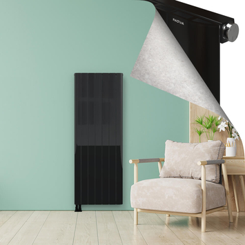 ASTER Radiateur en Aluminium 1800x660 Plasma Noir - Thumbnail