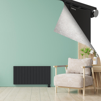 ASTER Radiateur en Aluminium 600x1230 Anthracite Foncé - Thumbnail