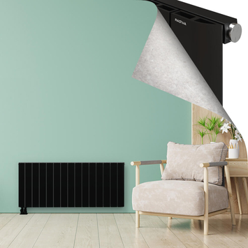 ASTER Aluminium Radiator 600x1420 Black - Thumbnail