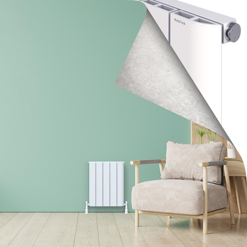 ASTER Aluminium Radiator 600x470 White