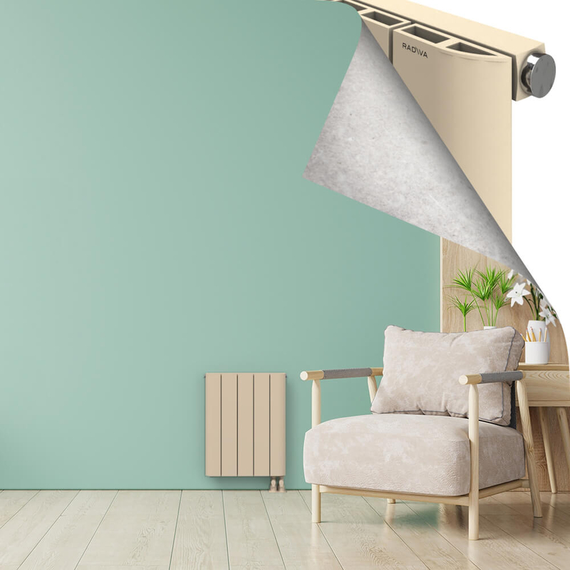 ASTER Radiateur en Aluminium 600x470 Cappuccino