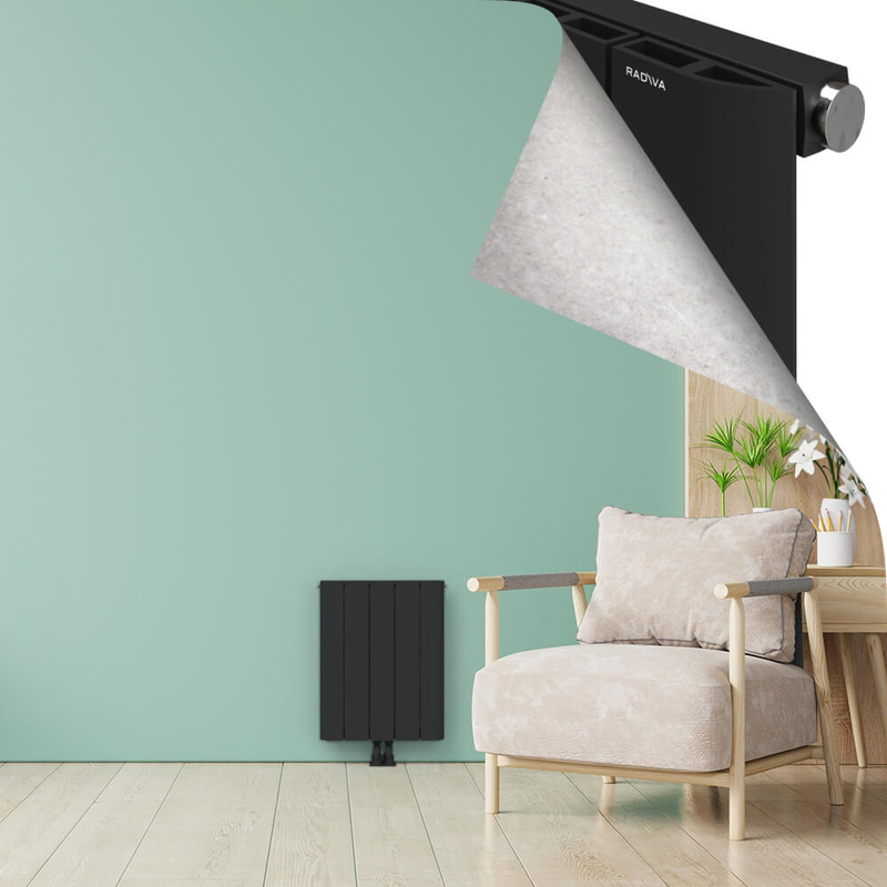 ASTER Radiateur en Aluminium 600x470 Anthracite Foncé
