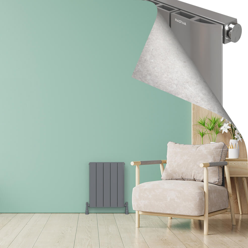 ASTER Radiateur en Aluminium 600x470 Plasma Gris