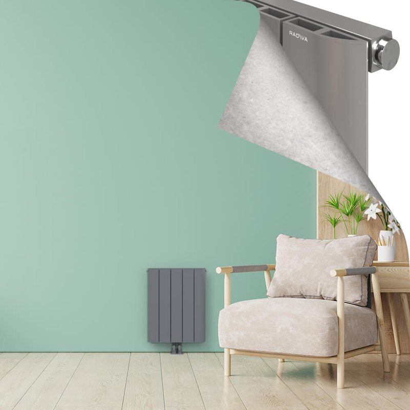 ASTER Radiateur en Aluminium 600x470 Plasma Gris