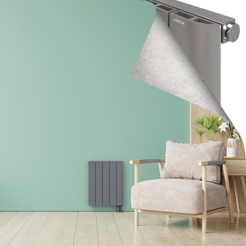 ASTER Radiateur en Aluminium 600x470 Plasma Gris