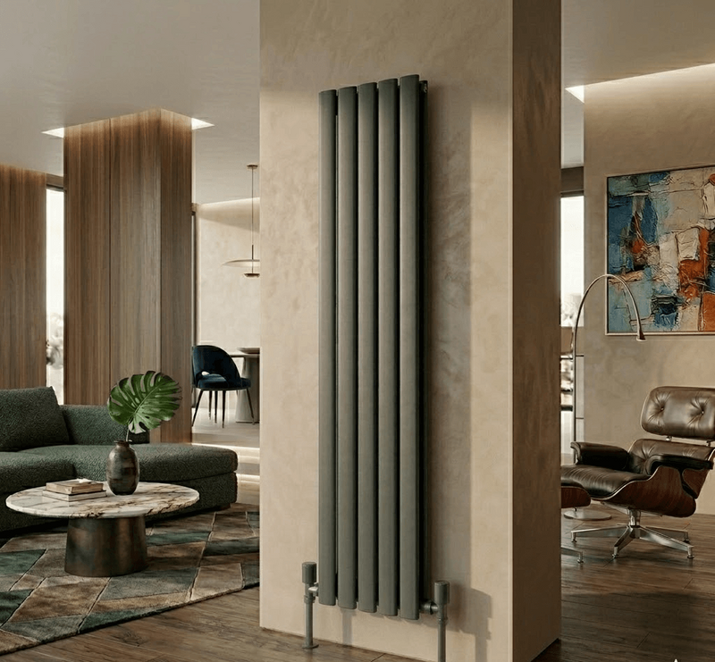 AURA Çelik Dekoratif Radyatör 1800x380 Antrasit