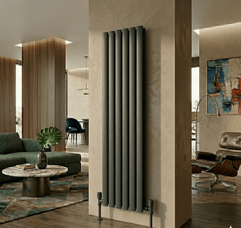 AURA Çelik Dekoratif Radyatör 1800x456 Antrasit