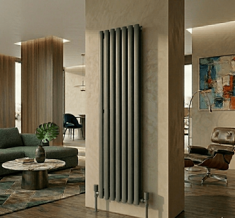 AURA Çelik Dekoratif Radyatör 1800x532 Antrasit