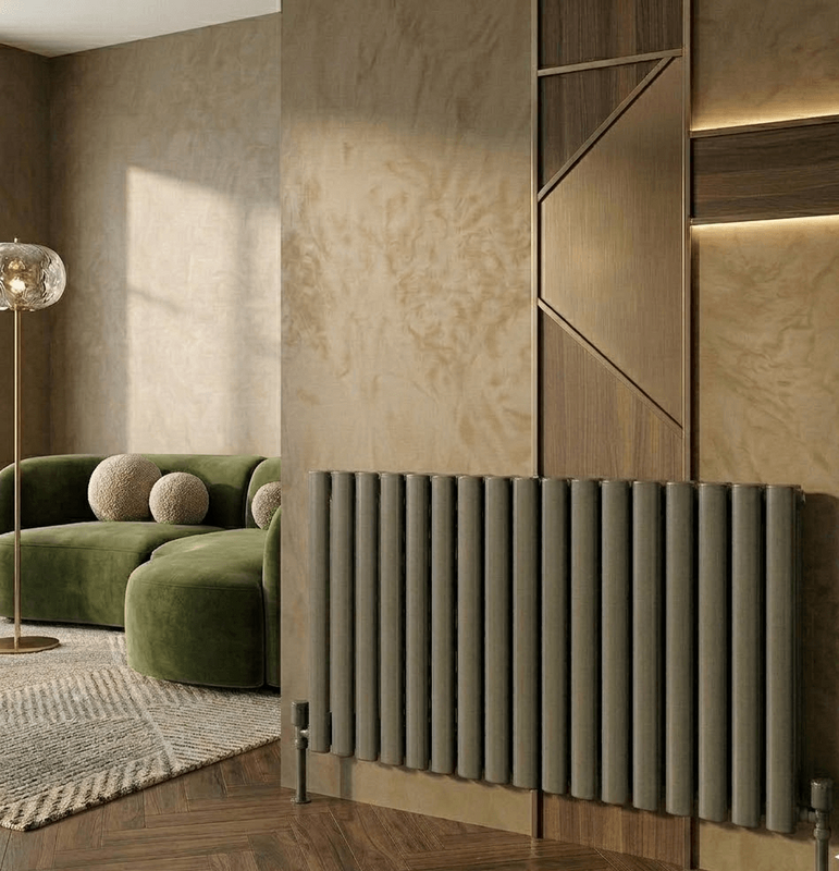 AURA Çelik Dekoratif Radyatör 600x1216 Antrasit