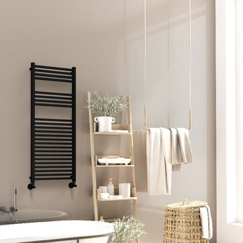 Radiva - Barbados Decorative Towel Warmer 500x1200 Matt Black Radiva - Barbados Decorative Towel Warmer 500x1200 Matt Black