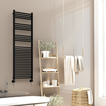 Radiva - Barbados Decorative Towel Warmer 500x1600 Matt Black Radiva - Barbados Decorative Towel Warmer 500x1600 Matt Black