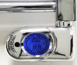 Barbados Electric Towel Warmer 300 Watt 500x1200 Chrome (Musa Thermostat) - Thumbnail