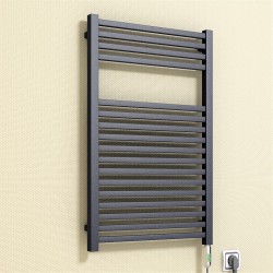 Barbados Electric Towel Warmer 300 Watt 500x800 Anthracite (On/Off) - Thumbnail